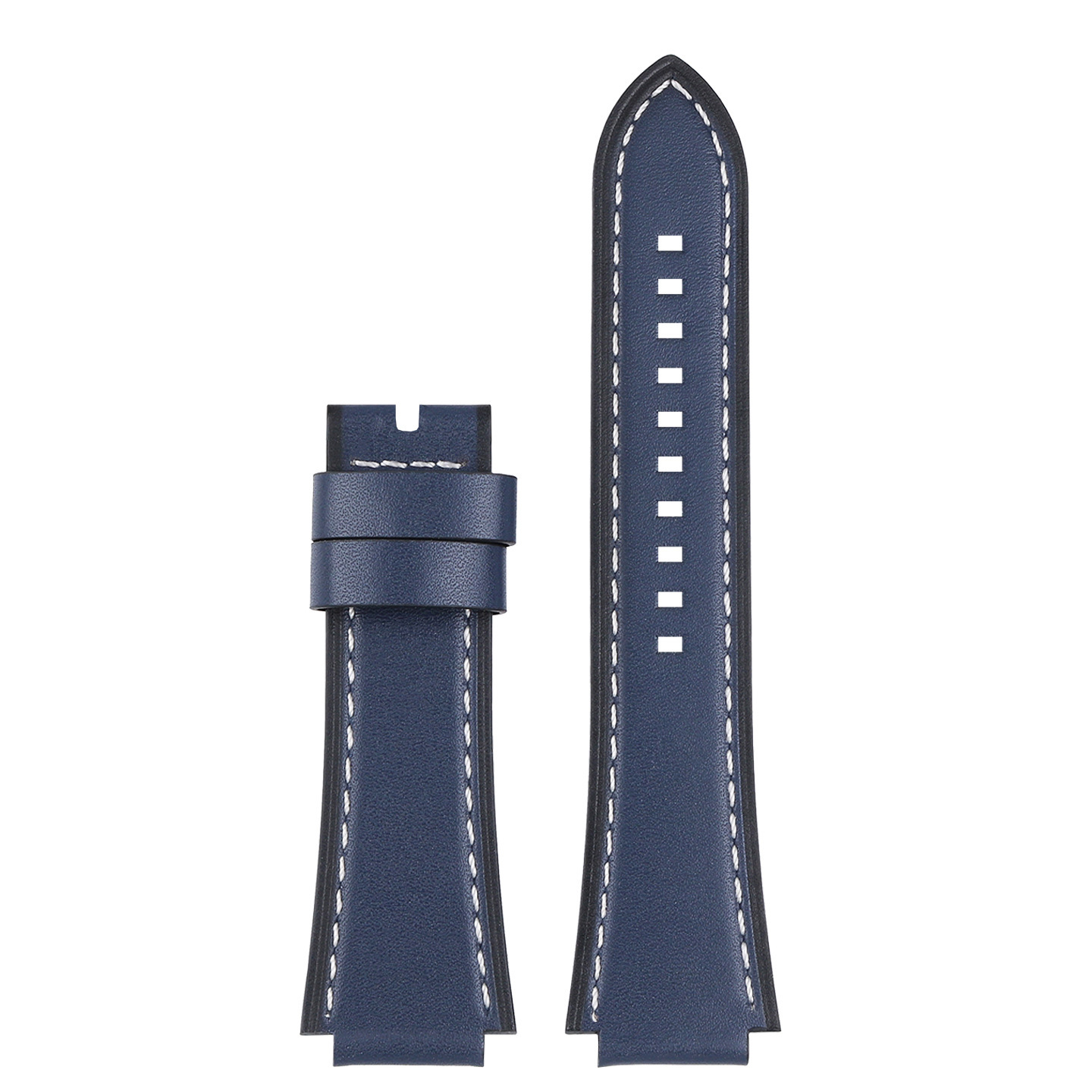 blue band white thread no buckle