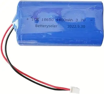 18650 3.7v 4400mAh 1S2P 리튬 이온 충전식 배터리 팩 (2.0핀 JST-PH 커넥터 포함) 16.28Wh 4.4A 블루 6.6x1.8 cm