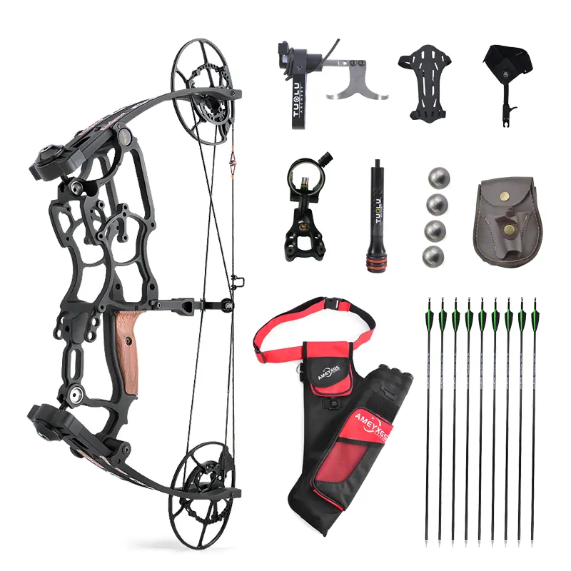 Bogens chießen Compound Bows Arrow Hunting Einstellbares Zuggewicht Compound Bow Shooting Steel Ball und Arrow Dual Purpose für die Jagd