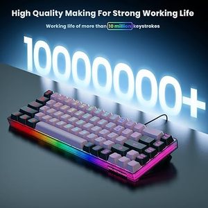 65% Gaming <strong>Keyboard</strong> Wired Backlit Mini RGB <strong>Keyboard</strong> Compact Anti-Ghosting 68-Key Gaming Wired <strong>Keyboard</strong> - Product Image 3