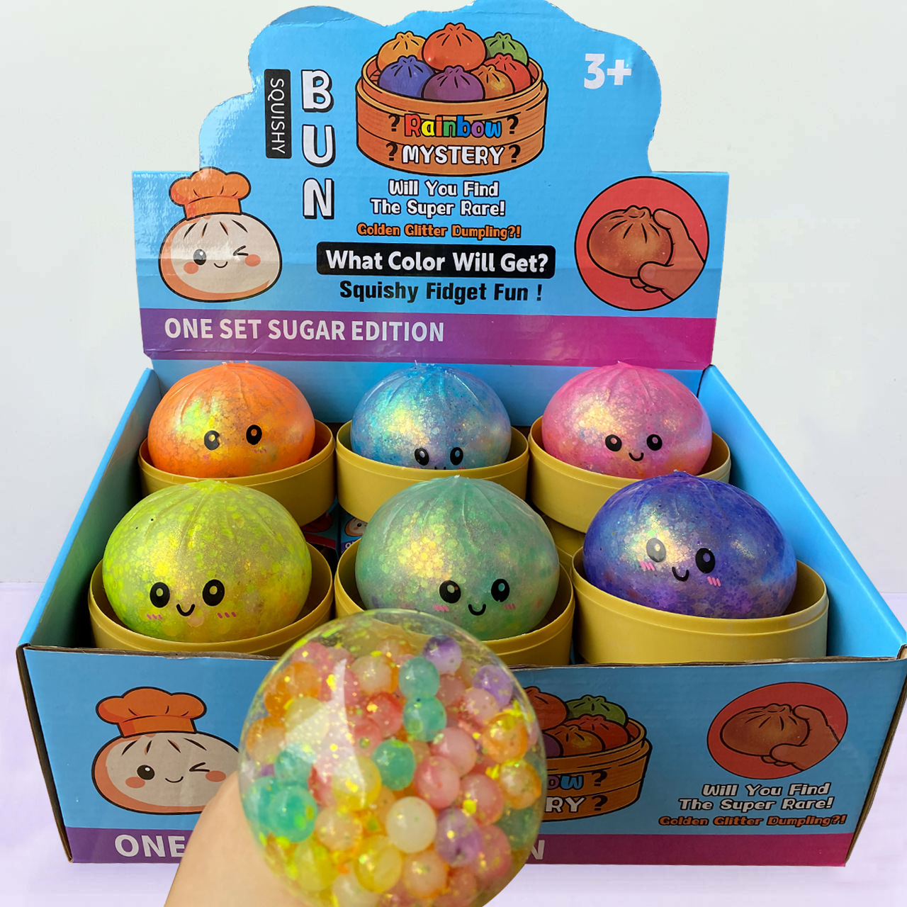 big glitter popping boba bun(8.5cm)C