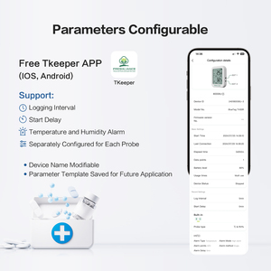 Registrador de datos de temperatura y humedad IoT industrial Sensor de temperatura del registrador de datos Bluetooth Ble con sonda