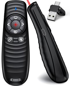 Clicker di controllo remoto presentatore Wireless 2-in-1 USB tipo C presentazione Powerpoint clicker con puntatore laser telecomando per mac - Product Image 1