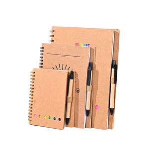 Bloc de notas Kraft con logotipo personalizado, notas adhesivas, cuaderno de papel ecológico, Mini libretas con forro pequeño, cuaderno impreso con bolígrafo - Product Image 3