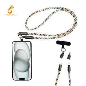 Multifunctional Type <strong>C</strong> Charging Cable Nylon Universal Crossbody Lanyard Wrist Strap Pd 27W USB Compatible for Computer IOS - Product Image 1