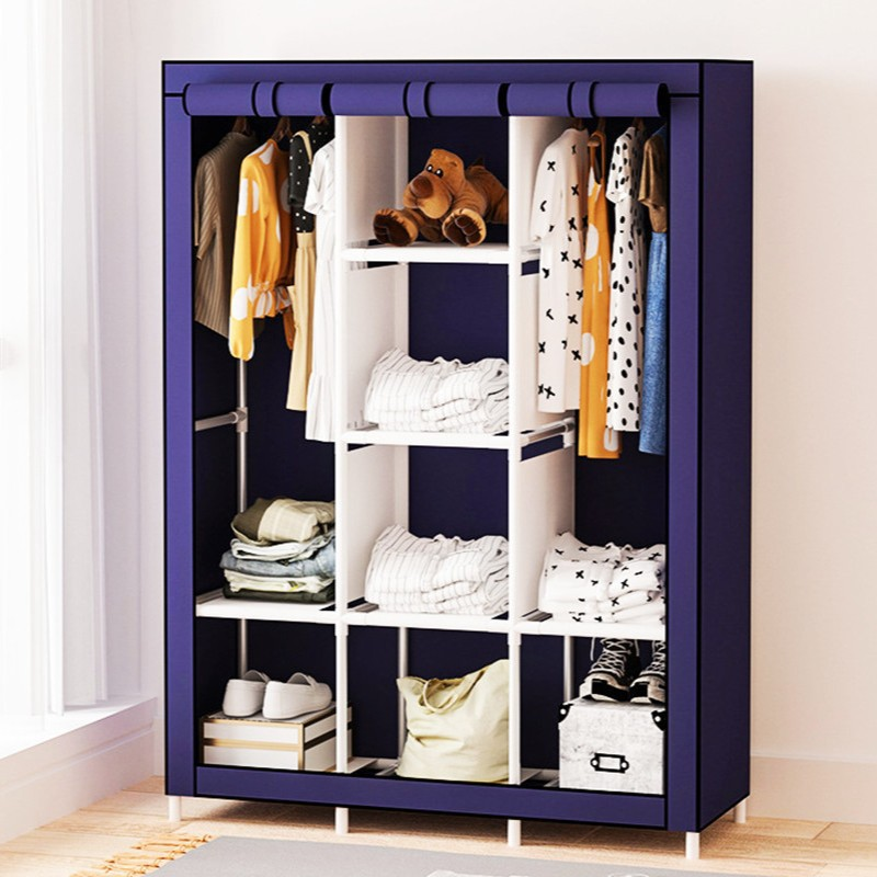 Armoire quatre-pull 130*45*170cm en bleu marine