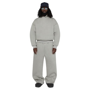 Ropa de calle de alta calidad 500 Gsm algodón en blanco de gran tamaño pulóver sudaderas con capucha sin cuerda Unisex logotipo personalizado peso pesado Sudadera con capucha hombres - Product Image 2