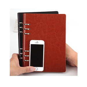 Cuaderno de tapa dura para oficina de negocios B5, Bloc de notas de cuero PU con páginas de línea de hojas sueltas, diseño elegante para uso profesional - Product Image 1