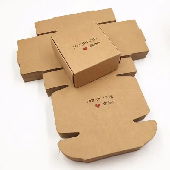 Cajas de Regalo de cartón recicladas, lisas, rectangulares perforadas, largas, delgadas, amarillas, para envío