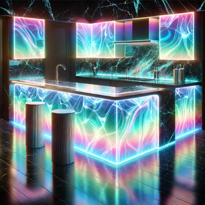 Thông Minh Kỹ thuật số rgbic <span class=keywords><strong>LED</strong></span> tấm bảng điều chỉnh Curtain - Programmable cơ giới hoạt động DC24V 288Led điều khiển từ xa cho lightbox nhà bếp - Product Image 2