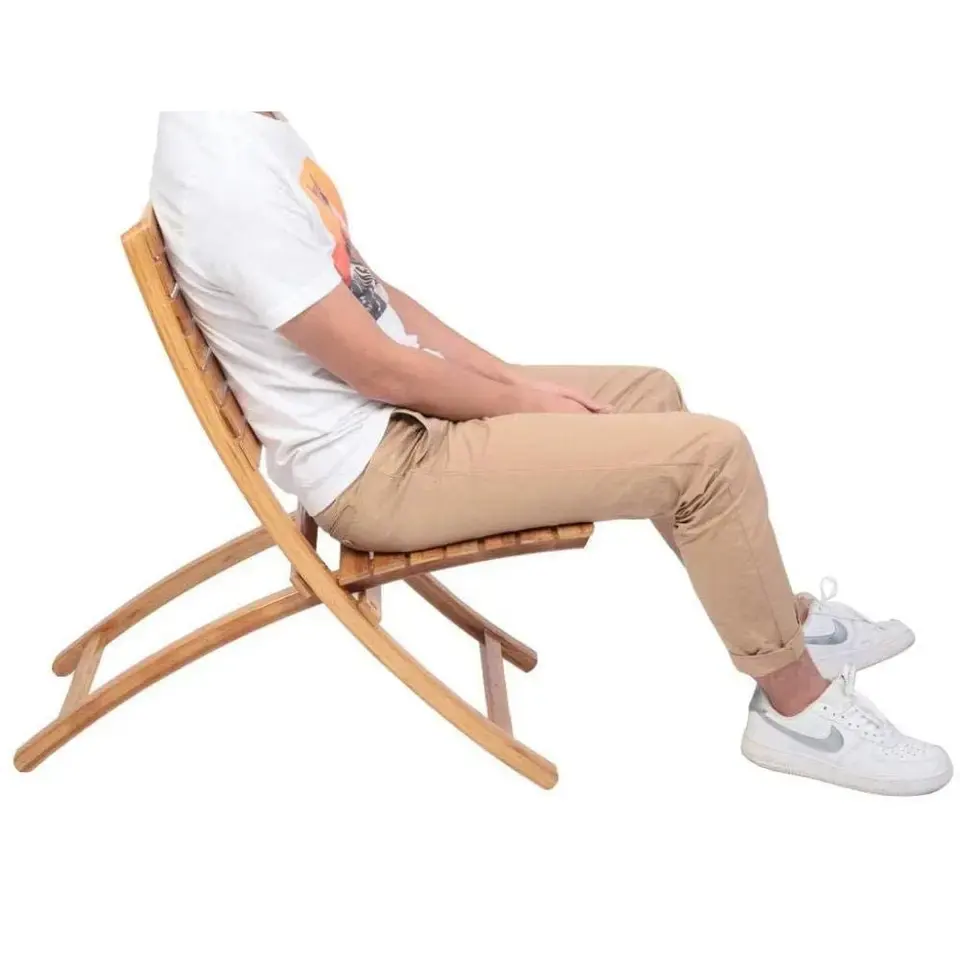 Xford-silla personalizada de lona, silla plegable de madera para acampar y picnic en la playa