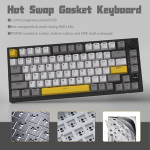 AK820pro Teclado mecánico de tres modos Personalización 75 Hot Plug Game Side Grabado Personalización Teclado inalámbrico Bluetooth - Product Image 5