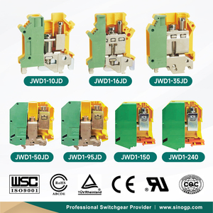 JWD1 2,5 Bloque de terminales de alimentación a través de empuje en carril DIN Bloque de terminales de tornillo universal eléctrico - Product Image 5