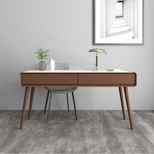 Latest Office <strong>Table</strong> Designs Wooden Melamine Desk with Drawers Marble <strong>Computer</strong> Study Desk Home Furniture - Product Image 2