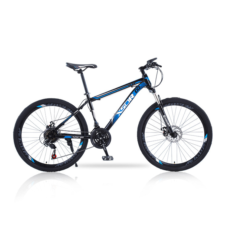 Black and blue spoke wheel
