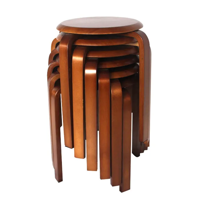 Banheiro de cadeira de jantar barato sólido madeira simples penteado redondo