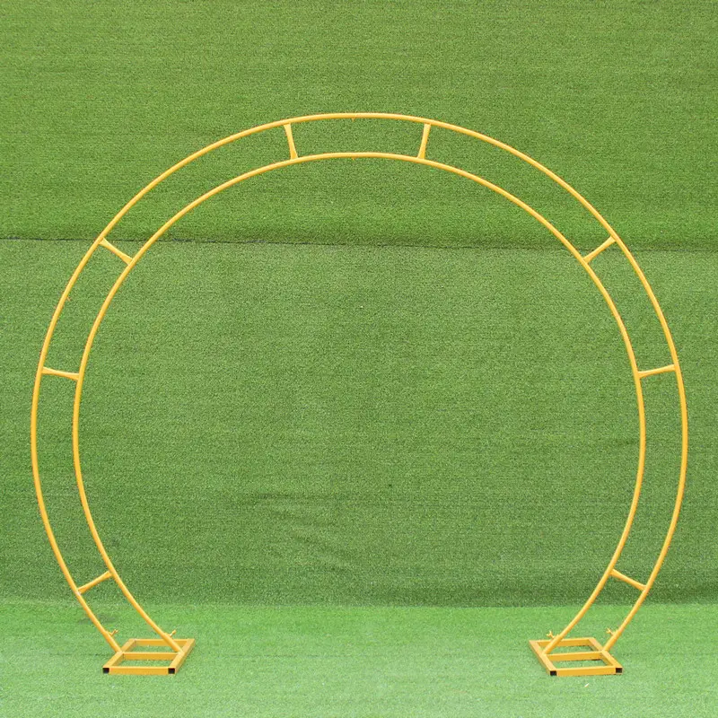 Arche de mariage en métal demi-cercle, Double cercle, support d'arche de mariage en fer en métal, accessoires de toile de fond
