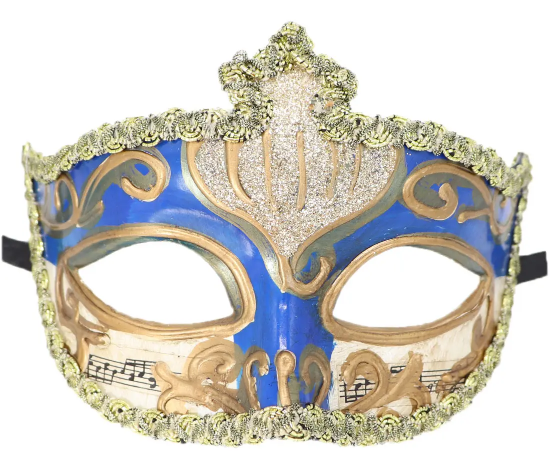 Máscara veneciana de media cara para Halloween, mascarilla de princesa de lujo hecha a mano, de ojo real, antigua