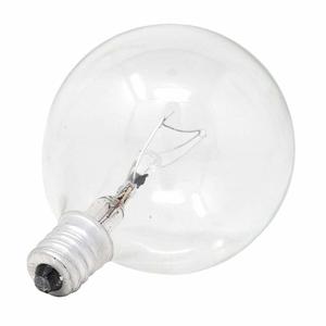 25 Watt Replacement Bulbs G16.5 Small Globe E12 Candelabra Base Clear Glass Incandescent Light Bulbs G50 for Candle Wax Warmer - Product Image 2