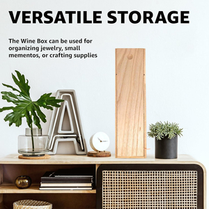 Elegante caja de madera para vino con tapa y Asa de cuerda Una caja de madera para almacenamiento de vino y movilidad un excelente regalo para bodas - Product Image 4