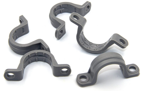 1/2 " - 3" PVCパイプストラップ2穴プラスチック製コンジットストラップパイプクランプPVCクリップPVCパイプ取り付けブラケットケーブル用 - Product Image 5