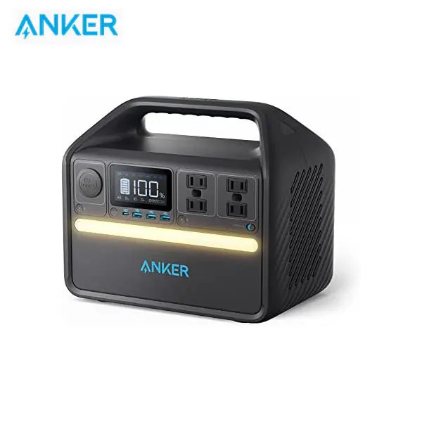Anker 535 PowerHouse 512Wh 500W Baterai LiFePO4 Stasiun Power Bank Portabel Premium dengan 4 AC 3 USB-A A USB-C A Outlet Mobil