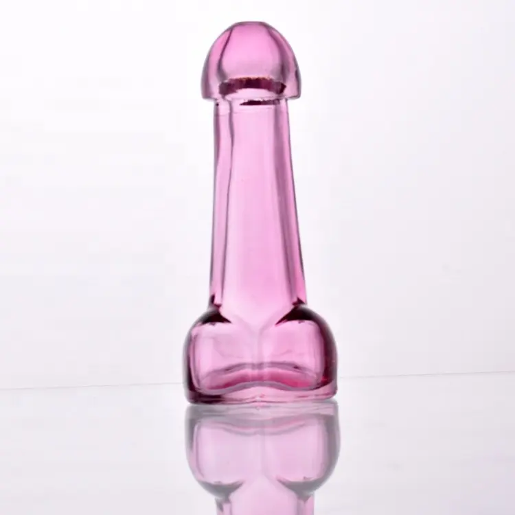 Bottiglia di vetro unica a forma di pene per lo spirito nella raccolta
