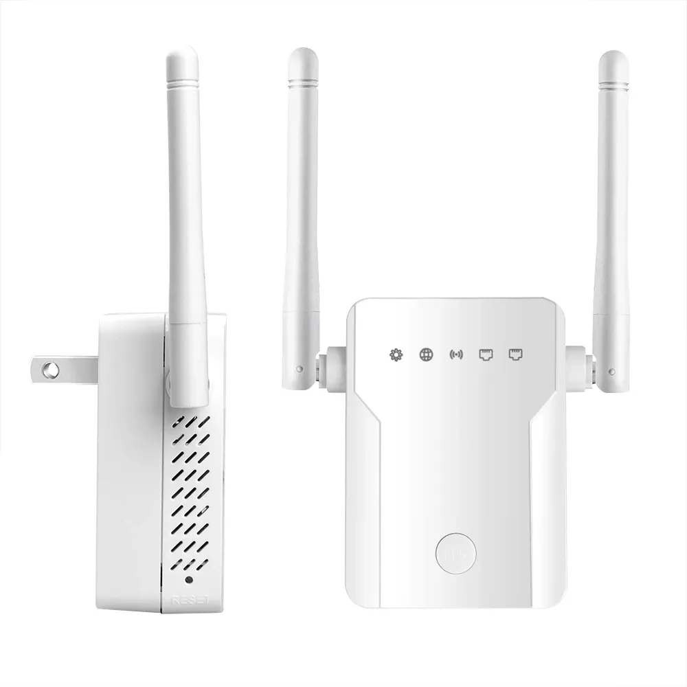 Hot saleWi-Fi Range Extender Wifi Amplifier Router Repeater 300Mbps 2.4G Network Wireless Router Signal With 2 External Antennas