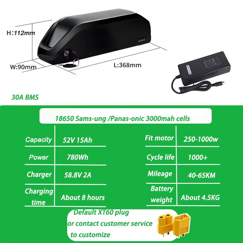 52V 15AH 30A BMS XT60 for 250-1000w