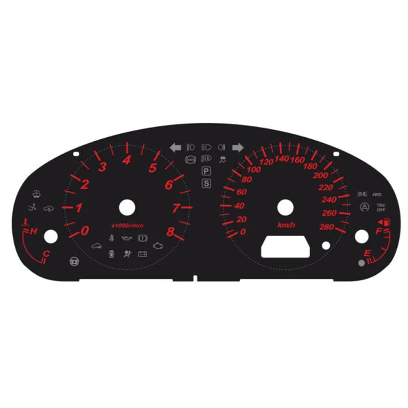 Custom dash gauges overlay LED color