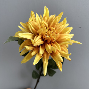 YOPIN-5200 באיכות גבוהה מלאכותי pu אמיתי פרחים <span class=keywords><strong>dahlia</strong></span> צבע הסתיו