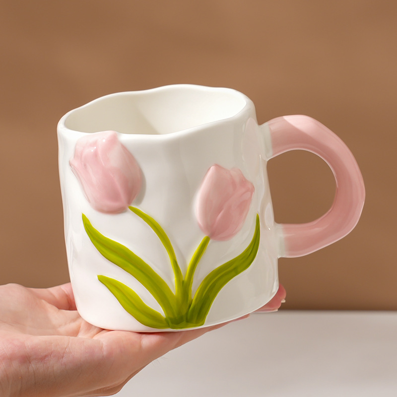 Single cup tulip pink