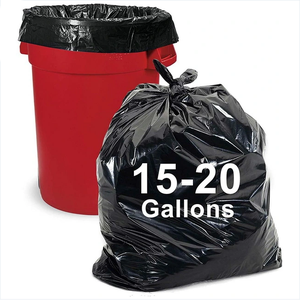 1mil 2mil 3mil 30-55 galon siyah plastik ev çöp ambalaj çöp kutusu çöp torbası
