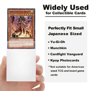 62*89mm Kích thước tiêu chuẩn thẻ TCG trắng tay áo bảo vệ thẻ chơi rõ ràng cho cấp độ cạnh tranh - Product Image 2