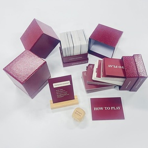 Cặp vợ chồng tùy chỉnh chơi trò chuyện có ý nghĩa khẳng định nói chuyện với xúc xắc in gói hộp cứng nhắc chơi trò chơi thẻ in - Product Image 1