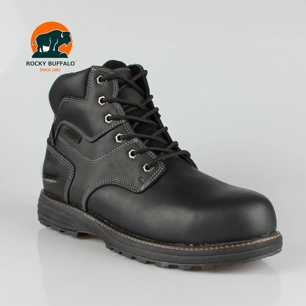 Rocky Buffalo marca mejor venta de alta calidad precio barato usa estilo Goodyear Welt trabajo botas stock zapatos de seguridad