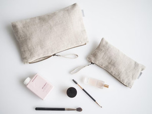 Tối giản tự nhiên <span class=keywords><strong>Linen</strong></span> trang điểm Túi bền vững <span class=keywords><strong>Linen</strong></span> Túi cho quà tặng khuyến mãi - Product Image 2