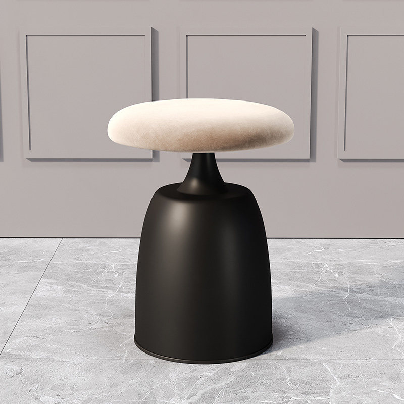 Cuscino in flanella nero-beige