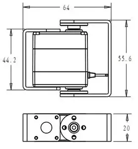 RDS3120MG 20KG Metal dişli dijital Servo RDS3120 Robot Arduino Servo ile uzun ve kısa düz U braketi