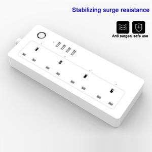 LEDEAST XS-A25 Voice Control Phone App Control Smart Life UK Plug <strong>Multi</strong> <strong>Function</strong> Wifi Outlet <strong>Socket</strong> <strong>With</strong> 4 <strong>USB</strong> Ports