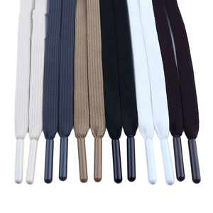 Bán buôn 5mm bện Polyester phẳng dây rút dây rút cho hàng may mặc quần hoodie hat Lời Khuyên Kim Loại Tùy chỉnh thay thế dây - Product Image 6