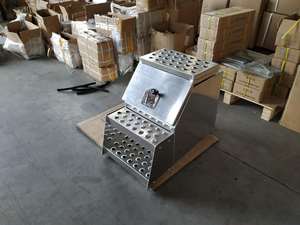 30英寸铝制卡车台阶工具箱铝制格子板Ute工具箱，带丁字锁