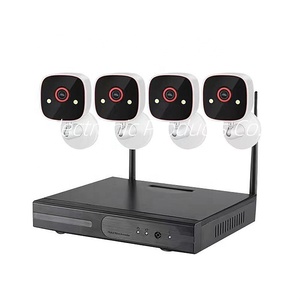 2024 nuevo Kit de cámara inalámbrica 4CH intercomunicador bidireccional impermeable visión nocturna mini cámara P2P sistema de cámara wifi - Product Image 1
