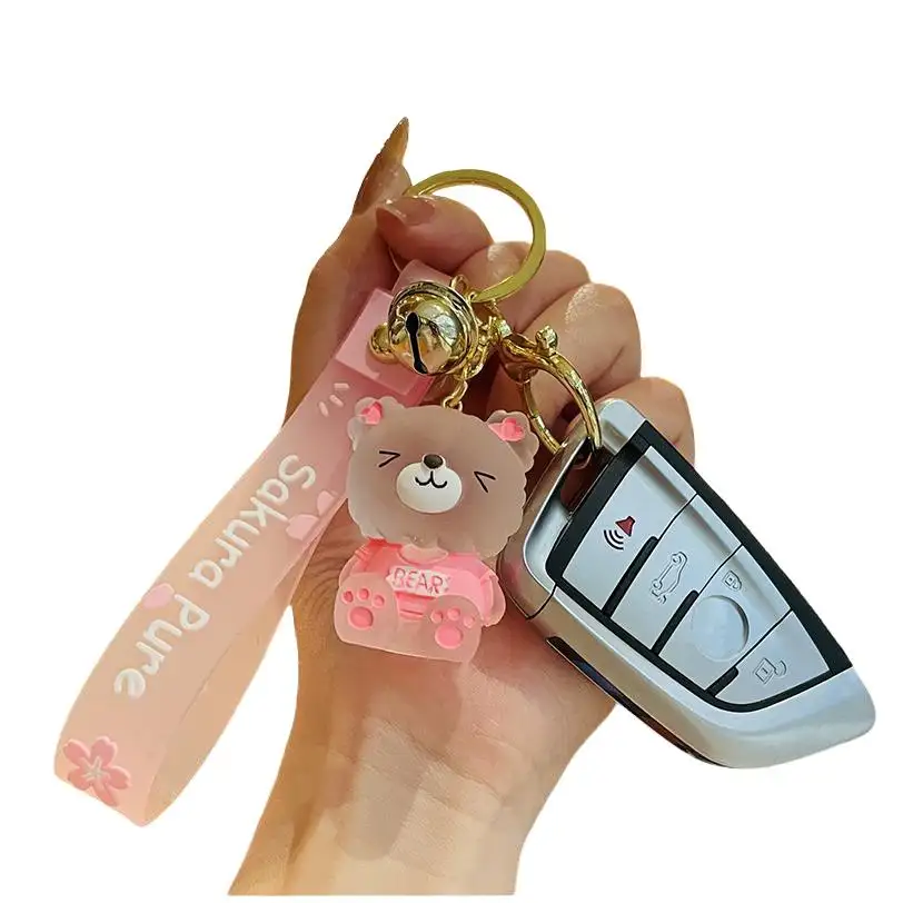 Food Keychain Logotipo personalizado Pom Self Defense Liquid Soft Toy Led Cute Abridor de garrafas PVC + ABS PVC + Resina Chaveiros promocionais personalizados