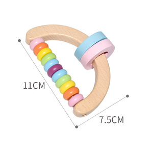 Ahşap yürümeye başlayan bebek çıngıraklar setleri kolu emniyet erken eğitim müzikal çocuk odası el çan Bebe oyuncaklar çocuklar için erkek kız - Product Image 2