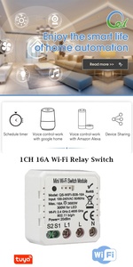 Alexa Google Home Control interruttore WiFi 16A Mini Smart Switch interruttore su guida DIN interruttore relè interruttore - Product Image 4