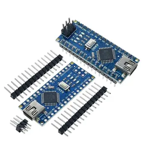 Placa controladora Nano V3.0 ATmega328P 16Mhz CH340 uso para controlador Arduino nano versión mejorada placa soldada de 5V con cable USB