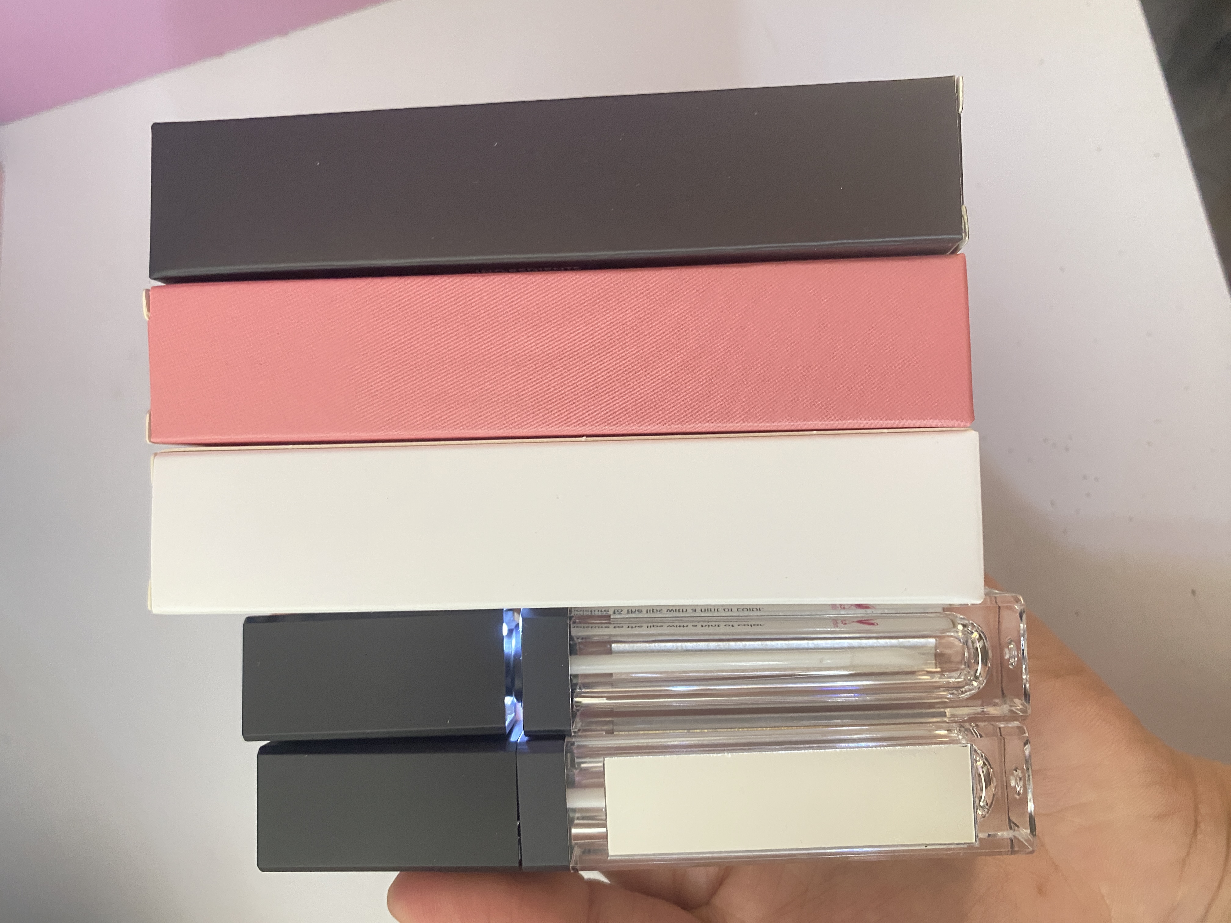 empty Black tube with black box