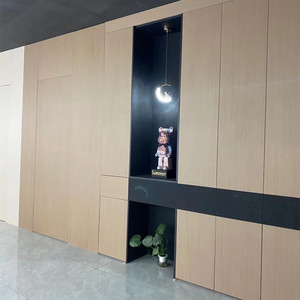 3D tấm hiện đại Thiết kế đơn giản phẳng Pet cửa tủ MDF bảng hạt ván ép <span class=keywords><strong>garderobe</strong></span> cửa tủ quần áo - Product Image 3