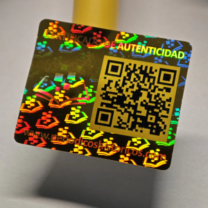 Etiqueta engomada colorida del holograma del código QR del diseño libre que imprime la etiqueta del código QR - Product Image 3